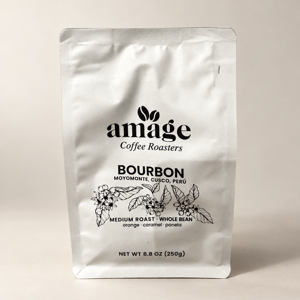 Amage Bourbon coffee 250 g, front product photo