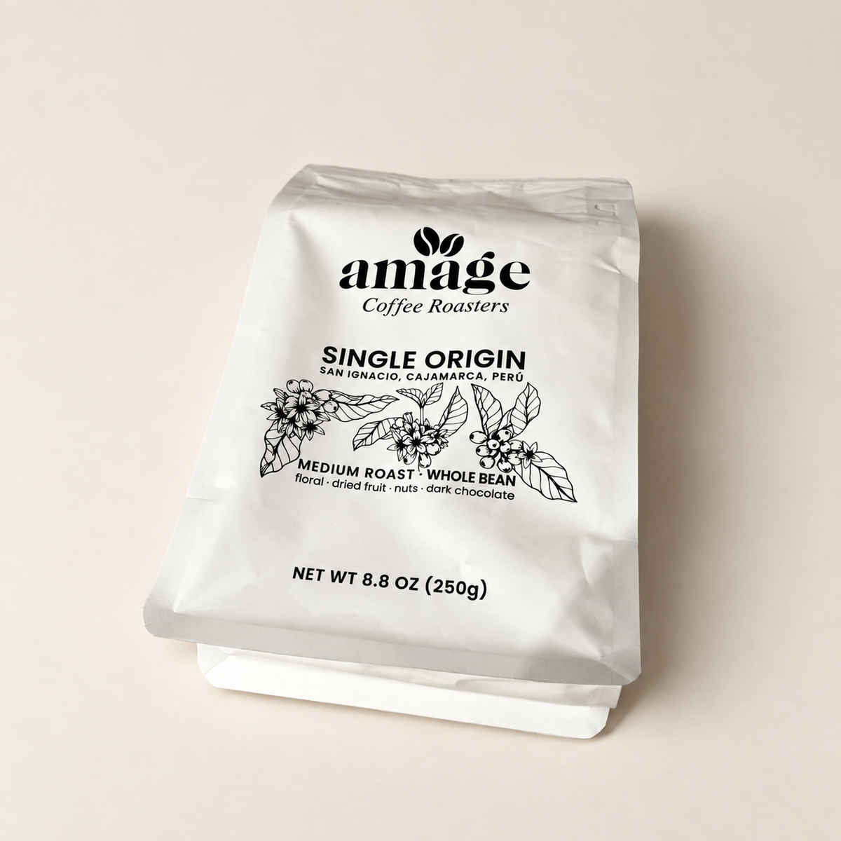 Amage San Ignacio coffee 250 g, angled secondary product photo